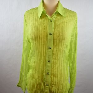 St John Sport Womens Blouse Size M Long Sleeve